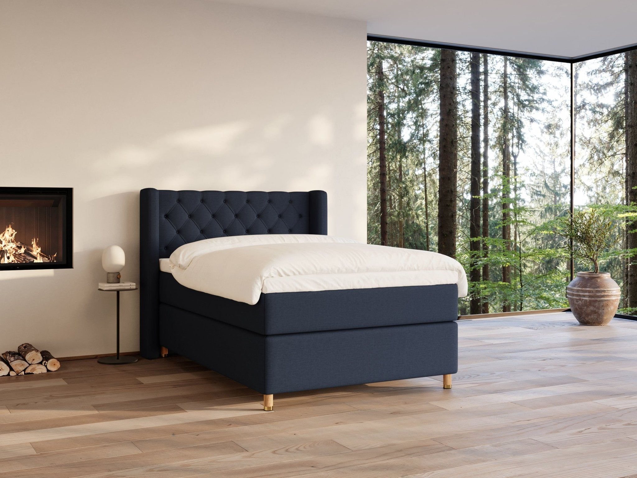 Eira Fjord Kontinentalseng 140x200 - Dyb Blå Luksus