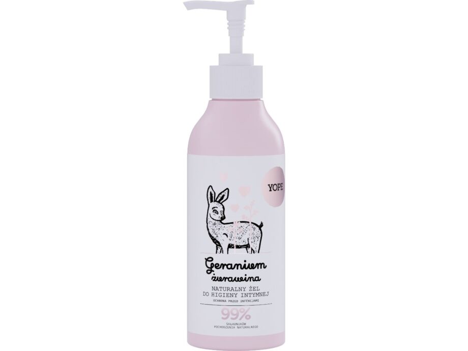 YopeNatural Intimvask Gel med Geranium og Tranebær 300ml