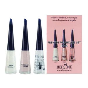 Lyserødt Herome Fransk Manicure Sæt – Hurtig og Nem Manicure