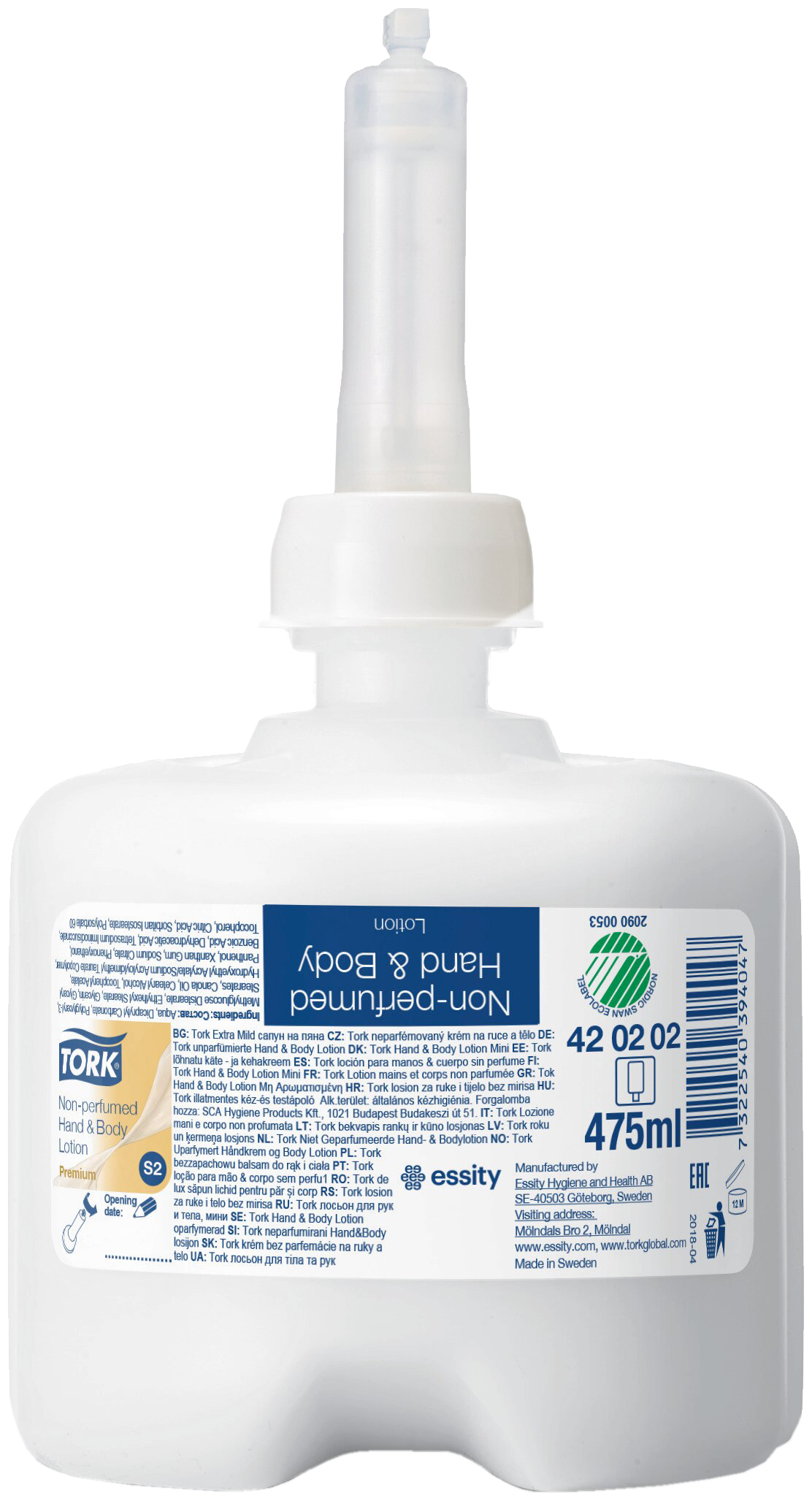 Tork Hånd- og Krop Lotion 475ml – Beskytter og Nærer Huden