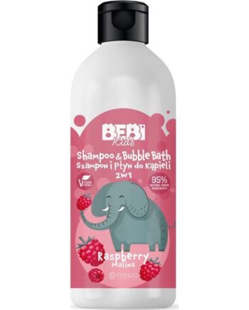 Barwa Bebi Kids 2-i-1 Shampoo og Bad Lotion - Hindbær 500ml