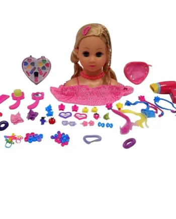 Sminkehoved med Blondt Hår - Kreativ Makeup Inspiration