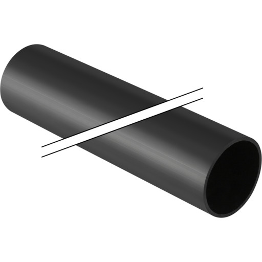Sort PEH Rør Ø 315 mm Uden Muffe - Geberit 5000 Meter