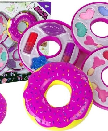 Leantoys Donut Øjenskygge- og Læbestiftpalette til Børn