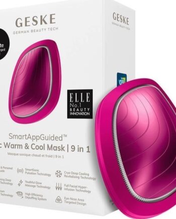 Geske 9i1 Sonic Ansigtsmassageapparat med App - Magenta