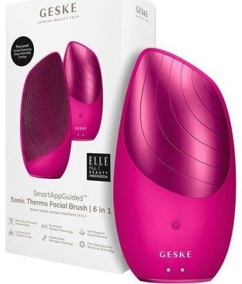 Geske 6i1 Sonic Termisk Ansigtsbørste med App - Magenta