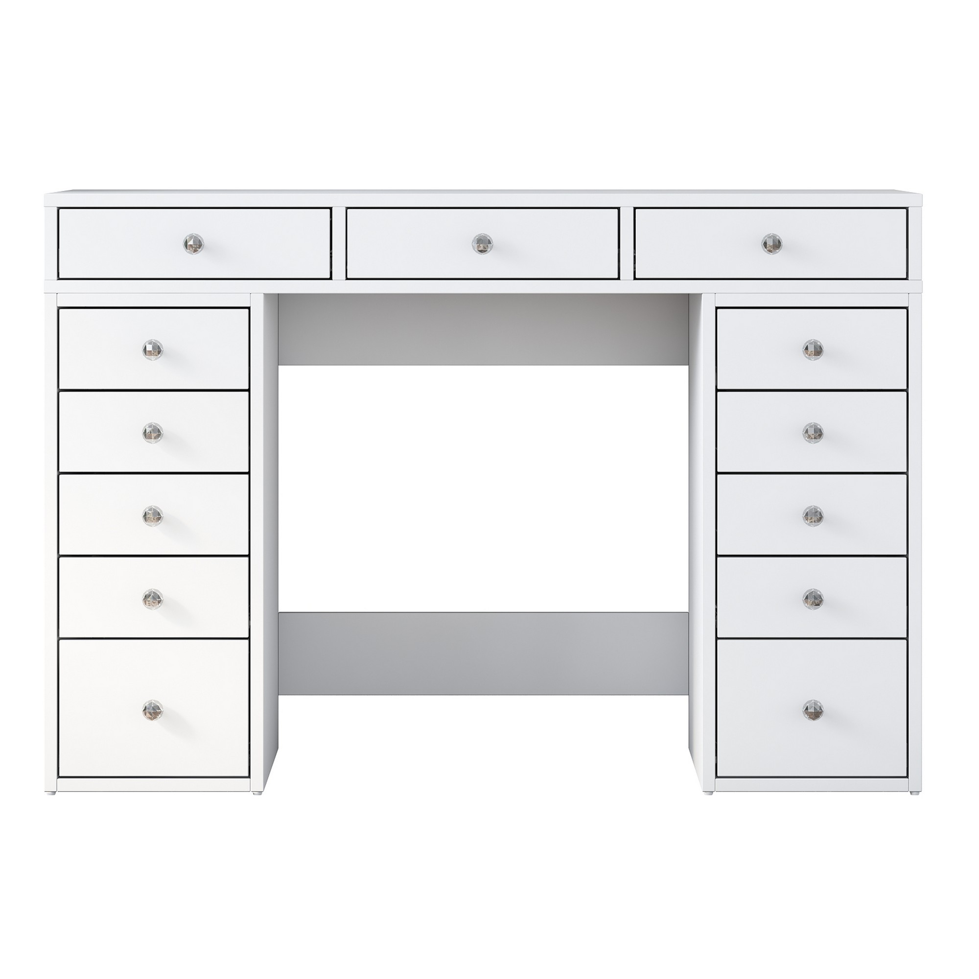 Hvid Nordvrk BJ106 Makeup Bord med Skuffer - Elegant Design