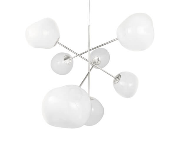 Melt Stor Lysekrone i Opalsølv - Tom Dixon Design
