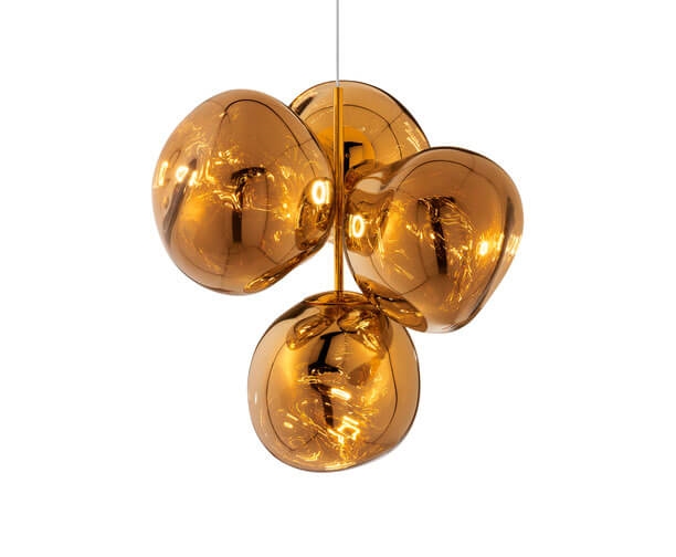 Melt Lille Guld Lysekrone – Designet af Tom Dixon