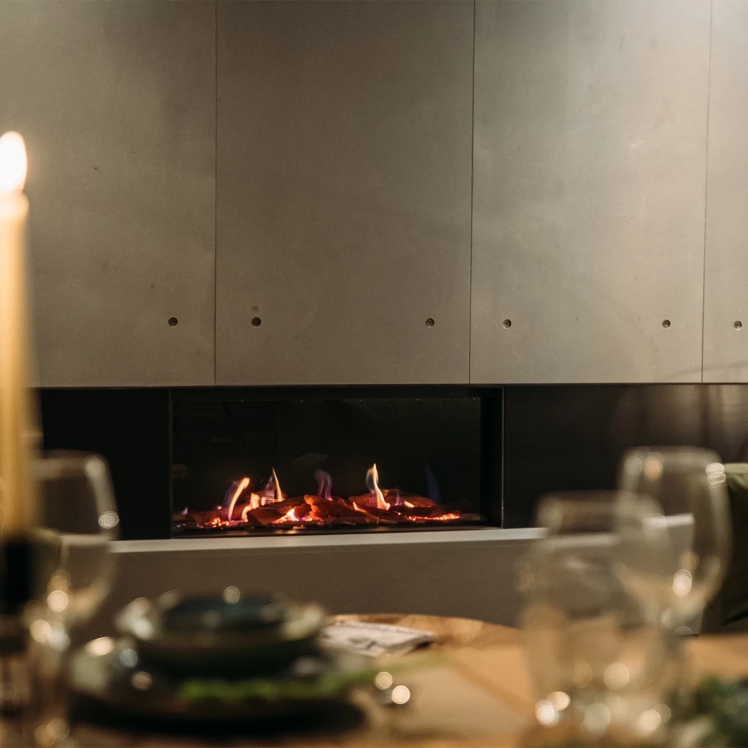 Stilfuld sort gaspejs - Faber MatriX Linear 1050 400