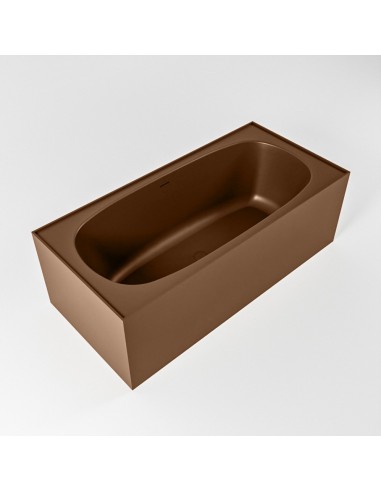 Fritstående Badekar 180 cm i Solid Surface - Rustbrun Design