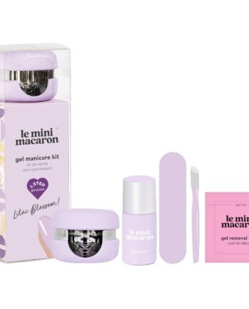 Mini Macaron Gel Manicure Kit - Lilla Blomst Tilbud!