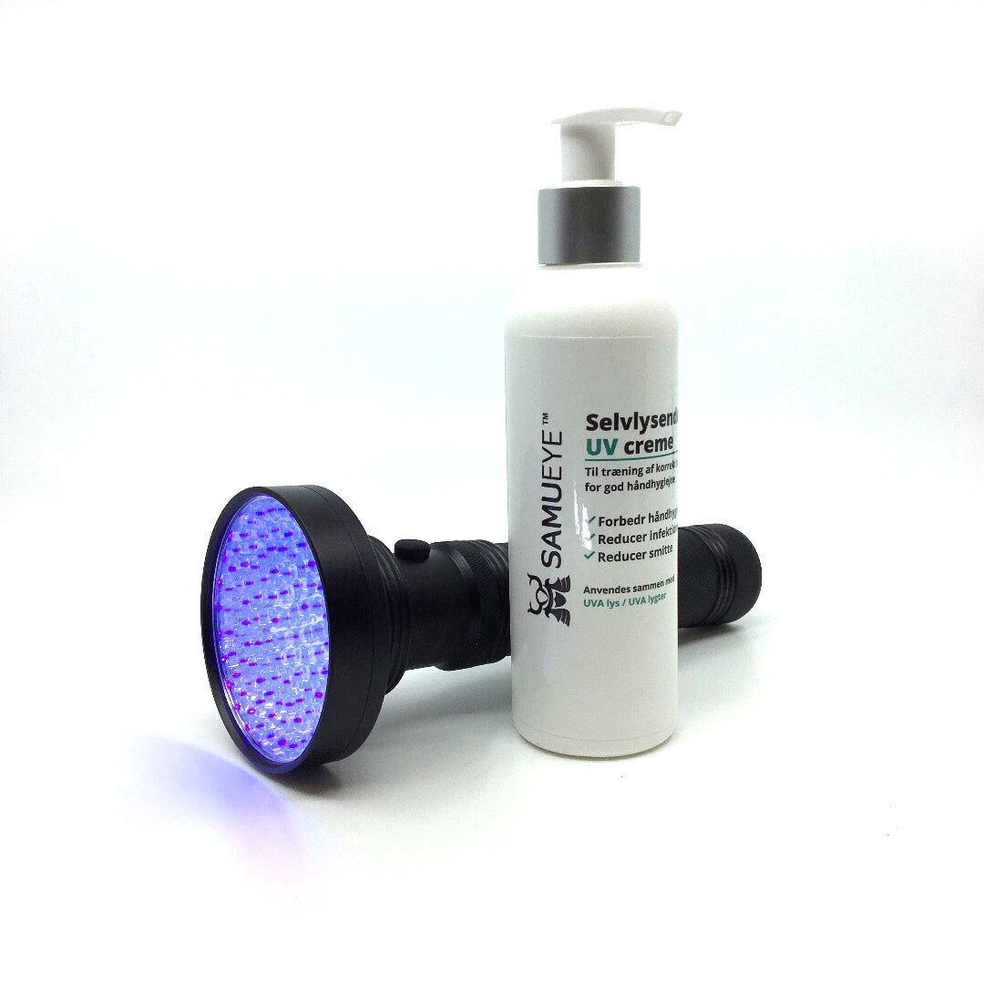 UV-håndhygiejne Testpakke med Creme og Lygte